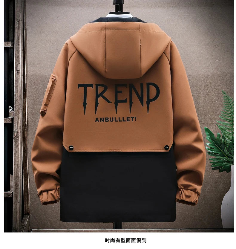 Autumn Casual Men Sets Two Pieces Fashion Korean Trend Hooded Jacket + Pants Spring Sweatshirt Sportswear Man Suit