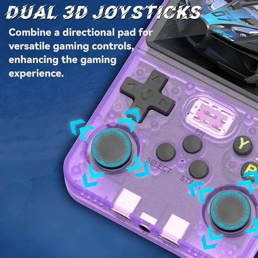 R36S Classic Retro Game Console with ARKOS System Video Games Single Card Portable Hand-held Gaming Console Kids Gift 3.5 Inch