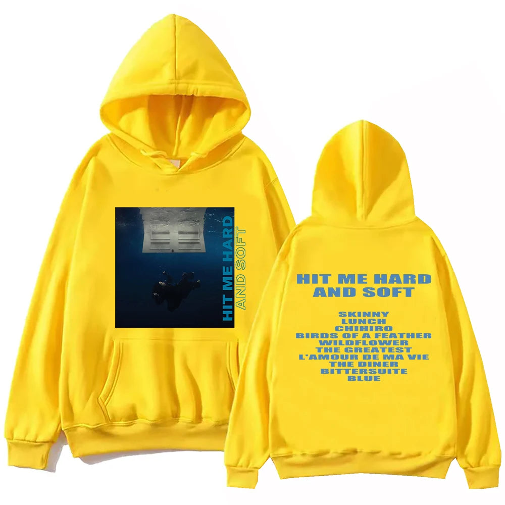 "Hit Me Hard And Soft" Billie Sudadera con capucha Harajuku jersey top Sudadera fan Regalo men's hoodie