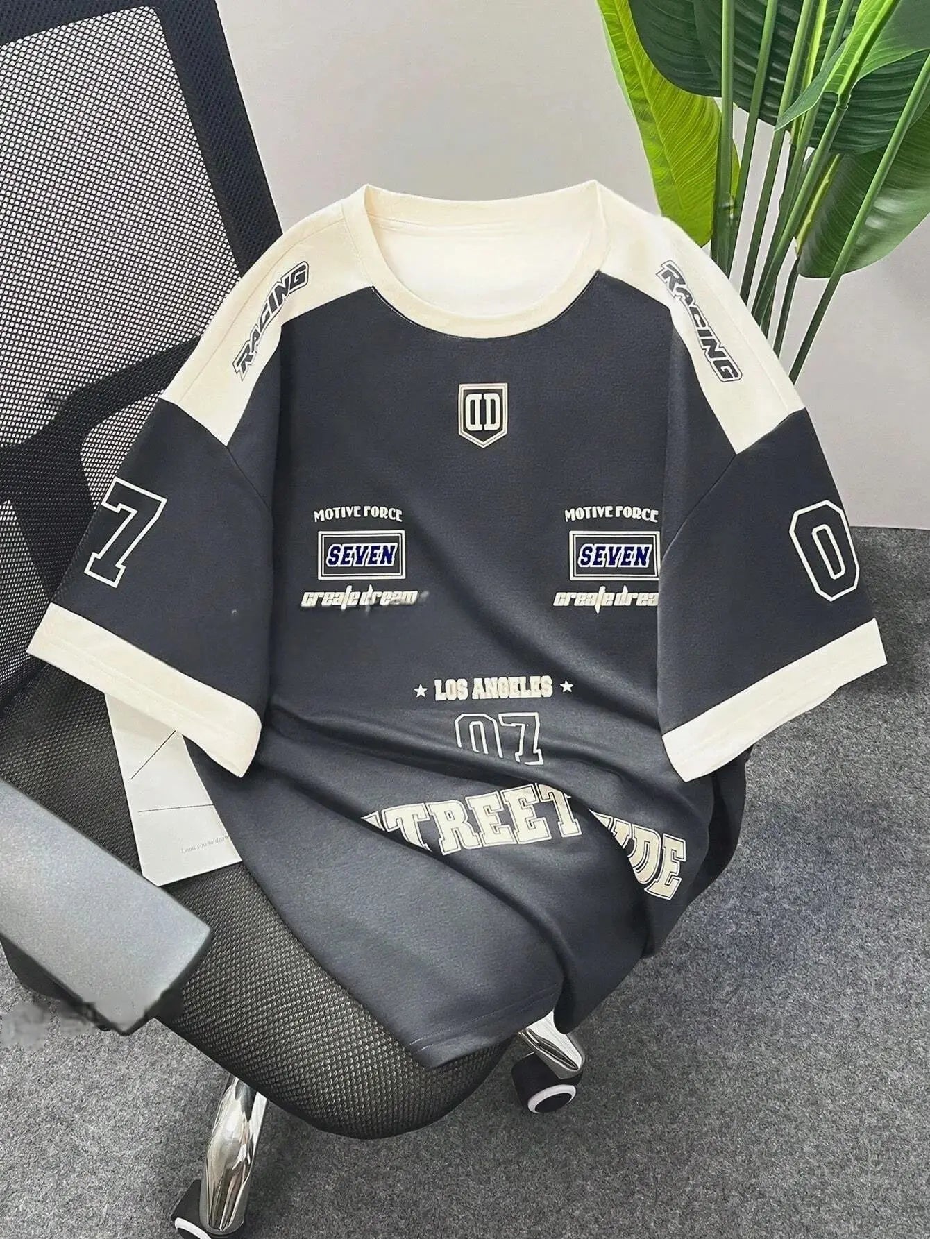 The 2025 summer new men's T-shirt 3D digital printed short-sleeved T-shirt, men's sportswear, Brooklyn racing football T-shirt,