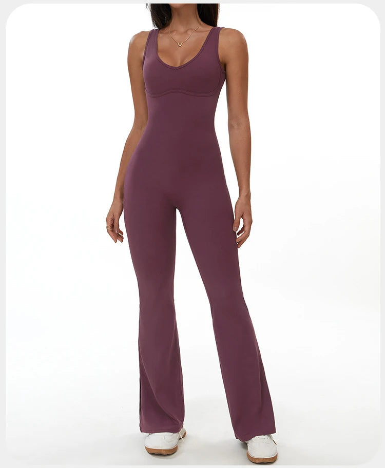 Backless Romper for Women Workout Set Sportswear Jumpsuit Fitness Bodysuit Women Tracksuit Gym Clothes One-piece Playsuit Set