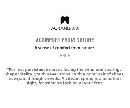 Aokang Men's nut Running oes Bla Casual Sports Sneakers Breathable Lace-Up round Toe Thi Bot for Running And Sports