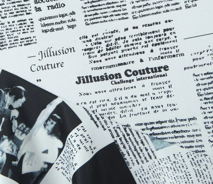 YENKYE New Women Newspaper Letter Print Irregular Hem Sling Dresses Fashion Backless Thin Straps With Chain Summer Sexy Dress