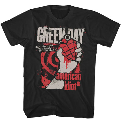 Green Day American Idiot Hysteria T Shirt Mens Rock Music Classic Band Tee Oversized Short-sleeved Women Fashion Street Top