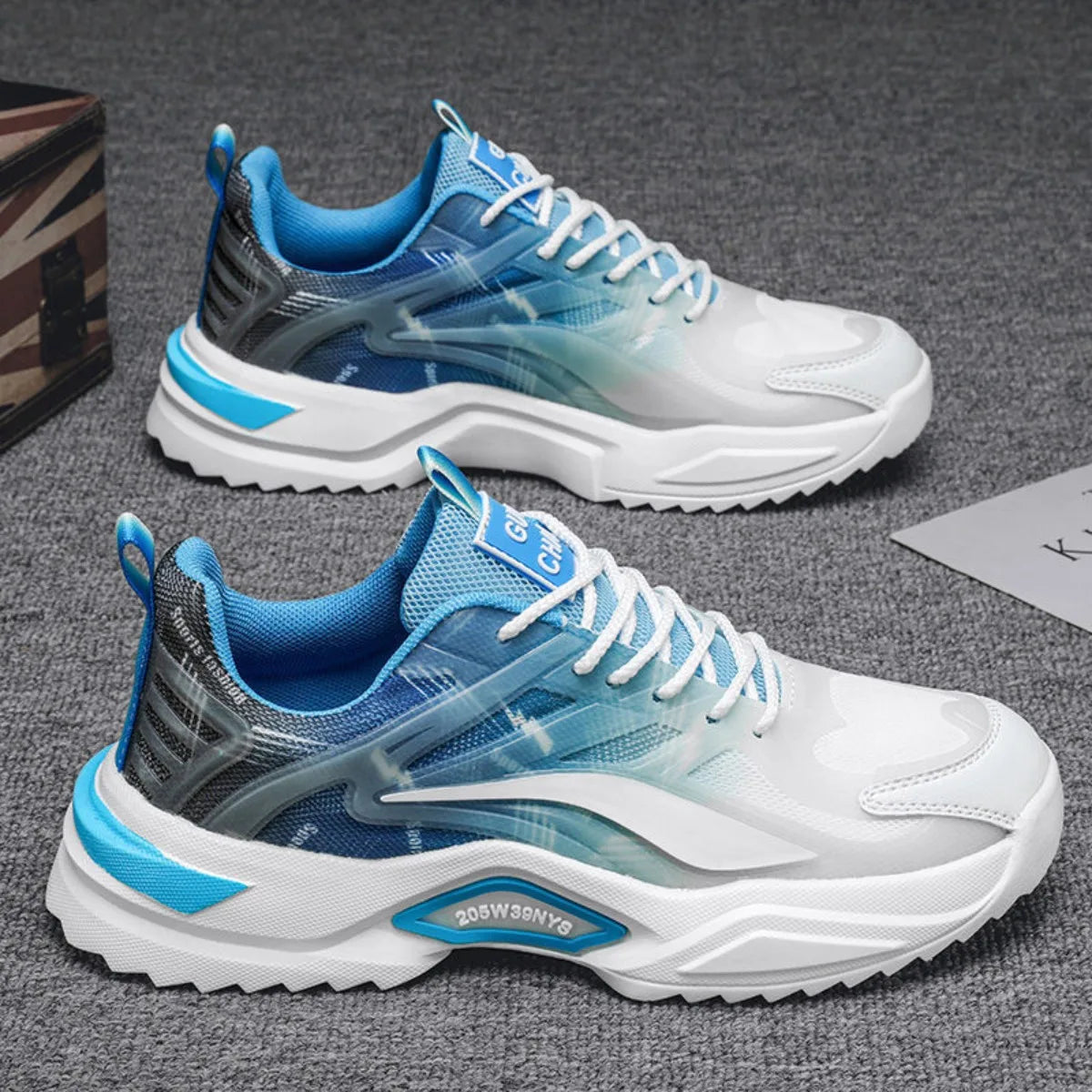 Men's Fashion Basketball Shoes - Air Cushion Shock-Absorbing Non-Slip Breathable Sneakers for Outdoor Sports & Daily Wear