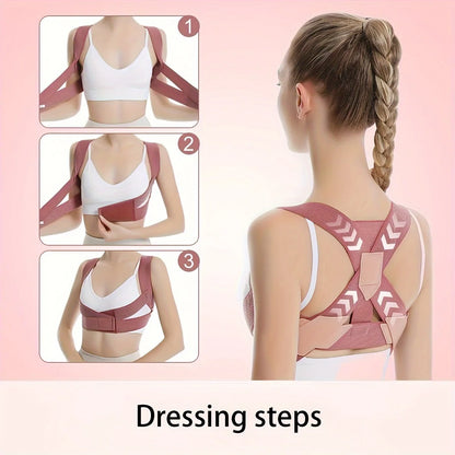 Chest Posture Corrector Invisible Body Shaper Women Adjustable Elastic Back Support Belt Shoulder Brace Body Shaper Corset