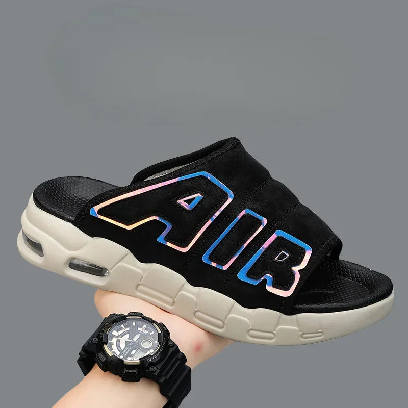 Men Air Cushion Design Slide Man Summer PVC Soft Non-slip Men's Sports Slippers New Slippers for Men Flip Flops Chanclas Hombre