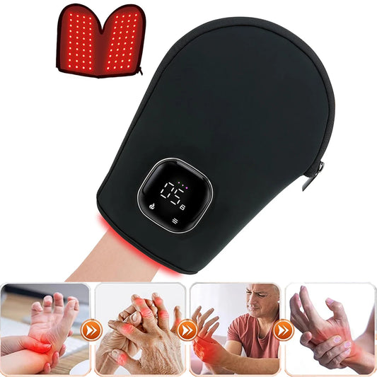 Red Light Therapy for Hand Pain Relief with 660nm Red & 850nm Infrared Light,Rechargeable LED Near Infrared Light Therapy Glove