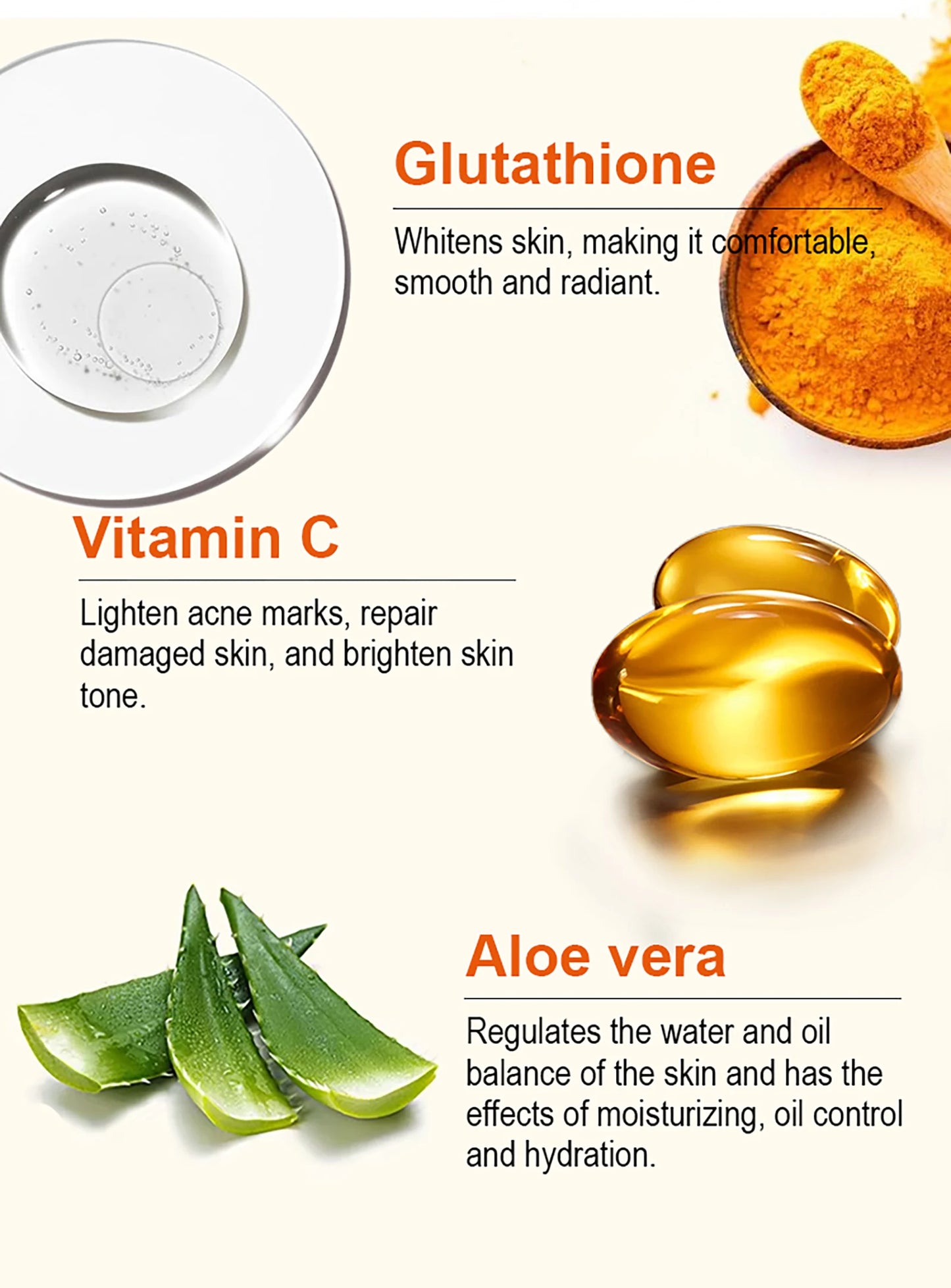 AILKE Lightening and Acne Removal Skin Care Range, With Double Glutathione, Vitamin C, Hydrating, Smooth Skin, Even Skin Tone