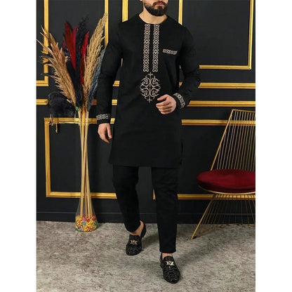 2026 new traditional men's suit luxury gentleman's shirt suit casual travel banquet men's two-piece set fashionable men's suit