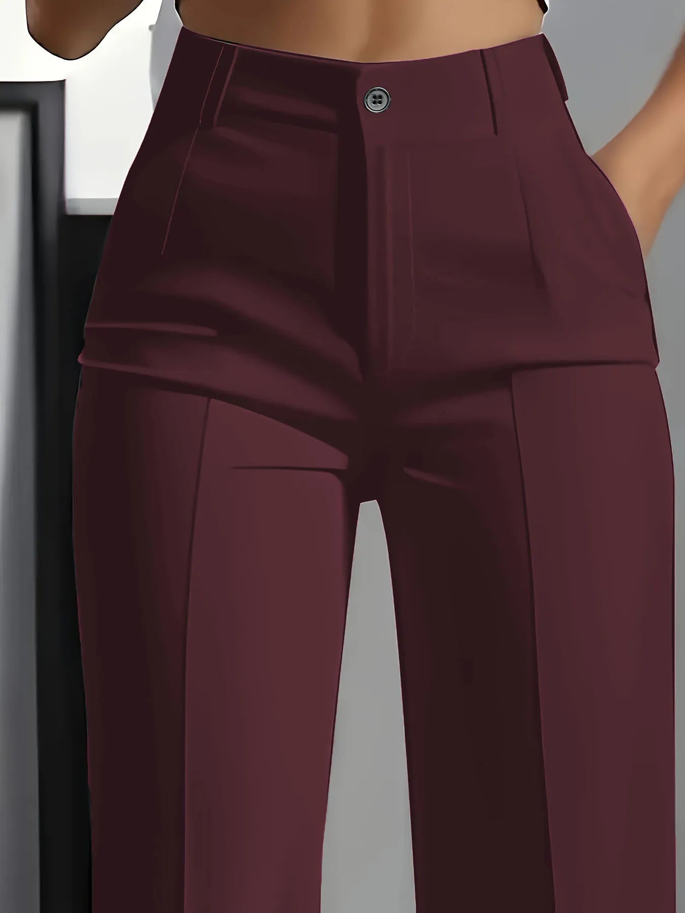 European and American cross-border 2025 new women's high-waisted, draped, straight-cut, simple suit pants for women