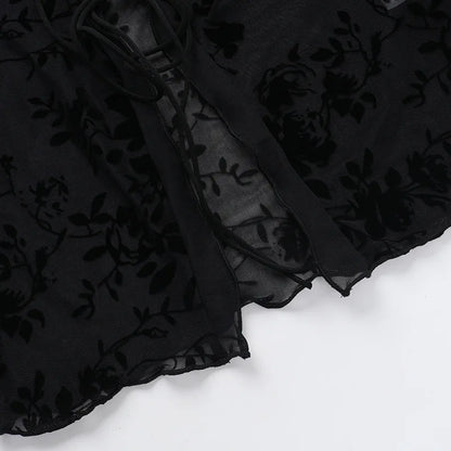 Autumn New Fashionable Chiffon Slim Fit Ruffle Trumpet Sleeve Shirt for Women