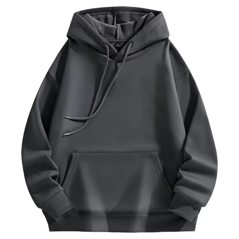 Fashion Trend Solid Color Hoodies Men's Autumn and Winter Hot Sale Casual Simple Comfortable Sweatshirts Daily Outdoor Wear