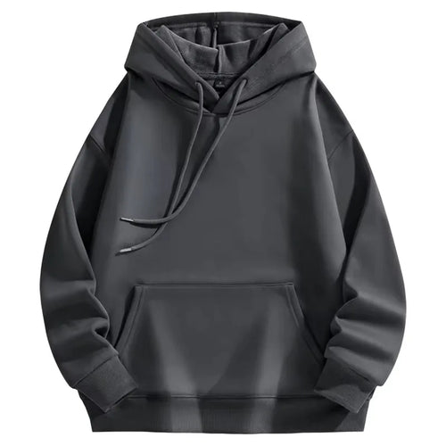 Fashion Trend Solid Color Hoodies Men's Autumn and Winter Hot Sale Casual Simple Comfortable Sweatshirts Daily Outdoor Wear