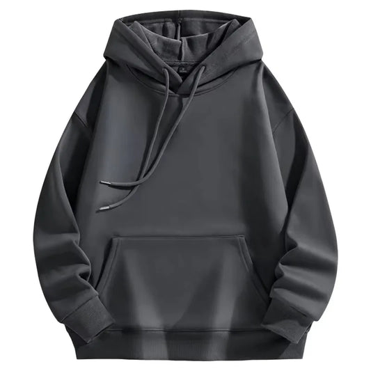 Fashion Trend Solid Color Hoodies Men's Autumn and Winter Hot Sale Casual Simple Comfortable Sweatshirts Daily Outdoor Wear