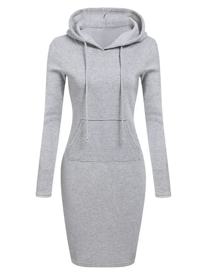 Autumn - Ready Ladies Hooded Dresses Blending Hoodie and Sweatshirt Elements for Fashionable Women's Wardrobe