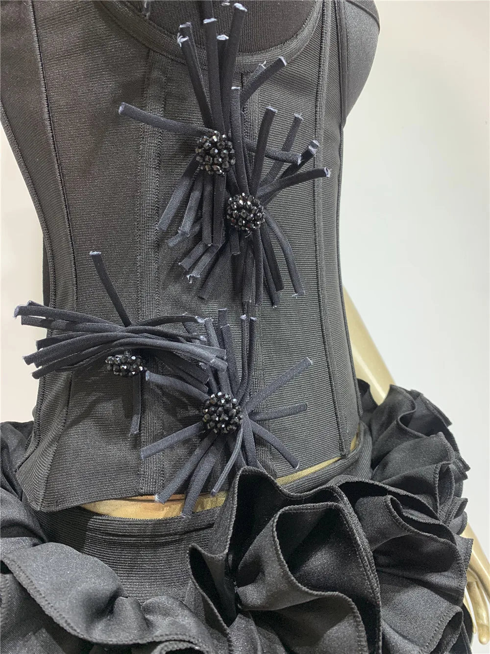 Women Sexy Party Dress Halter Laced Up Crop Top And Flowers Mini Skirt Two Piece Sets Club Evening Celebrity Outfits Wholesale