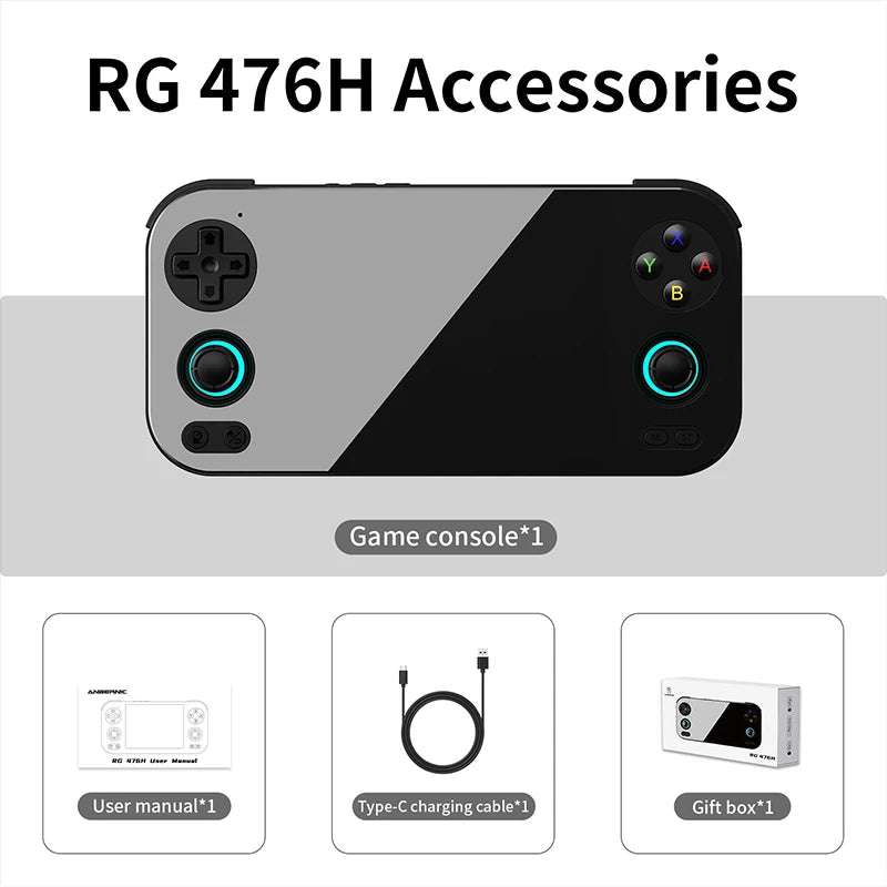ANBERNIC RG 476H Android Handheld Game Console 4.7"HD Multi-touch Full Screen Hall Triggers Wifi Retro Video Games Player RG476H