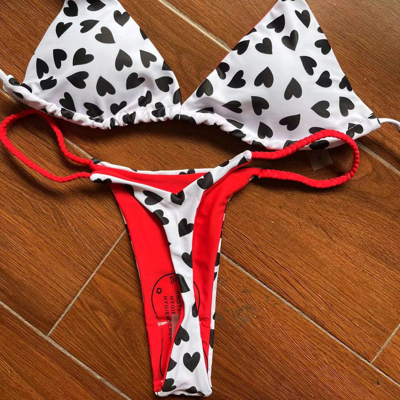 Bikini Women Cute Heart Print Swimwear Brazilian Sexy Thong Swimsuit Bathing Suits Women 2026 Biquini Beach Swim Wear Bikini Set
