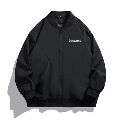 2025 autumn new men's pilot jacket fashion casual light solid color baseball uniform sportswear jacket, DIY LOGO S-4XL