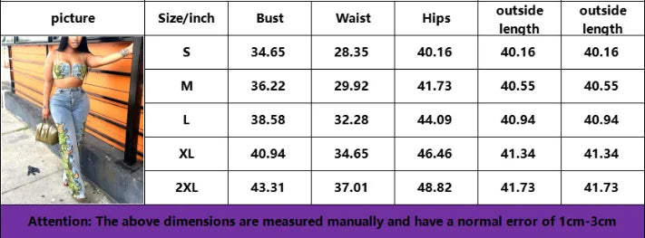 Sexy Denim Woman Fashion Floral Printed and Wide Leg Jeans Pants 2026 Street Wear