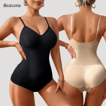 Women Seamless Body Shaper Bodysuit With Padded Butt Lifter Slimming Shapewear Bodysuit Slim Waist Tummy Control Body Suit Shape