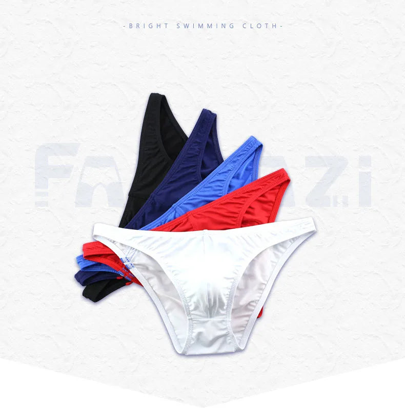 Men Swimwear Solid Swimsuit Briefs Sport Swimming Trunks U Pouch Beachwear Briefs Beach Shorts bathing suit