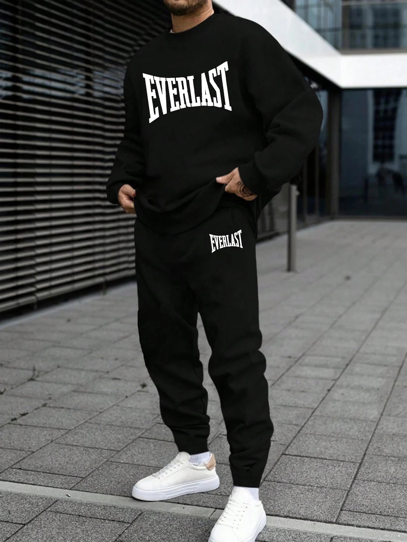 Jogging Mens Tracksuit Print Sweatshirt Sweatpants Casual Sports Single Piece Tops Pants Fall comfort HipHop Sportswear Clothing
