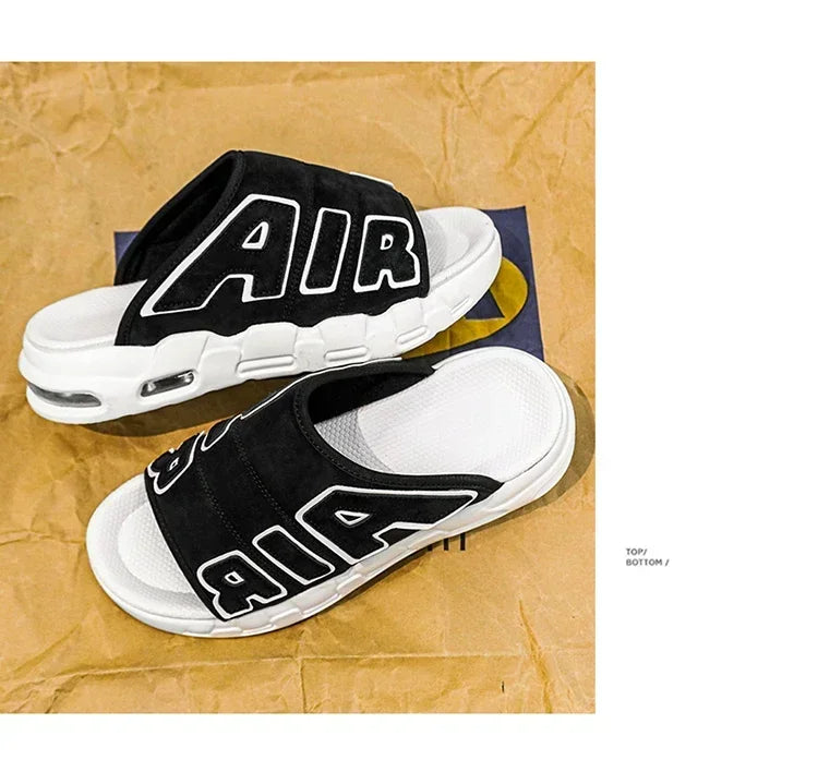 Men Air Cushion Design Slide Man Summer PVC Soft Non-slip Men's Sports Slippers New Slippers for Men Flip Flops Chanclas Hombre