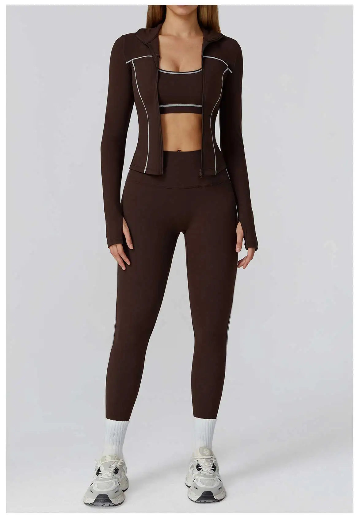 Yoga Set 2/3PCS Sports Outfits Women Clothes Fitness Tracksuit Gym Legging Workout Long Sleeved Female Bra Yoga Suit Sportswear