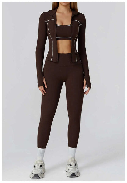 Yoga Set 2/3PCS Sports Outfits Women Clothes Fitness Tracksuit Gym Legging Workout Long Sleeved Female Bra Yoga Suit Sportswear