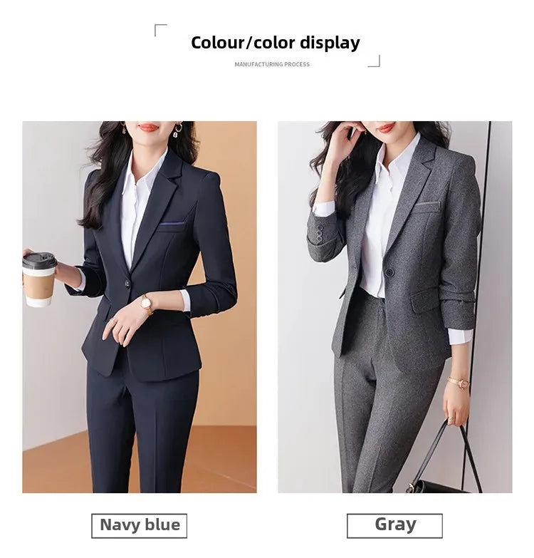 Elegant Western-Style Black Suit Jacket For Women Fashionable Professional Workwear Ideal For Interviews And Office Settings