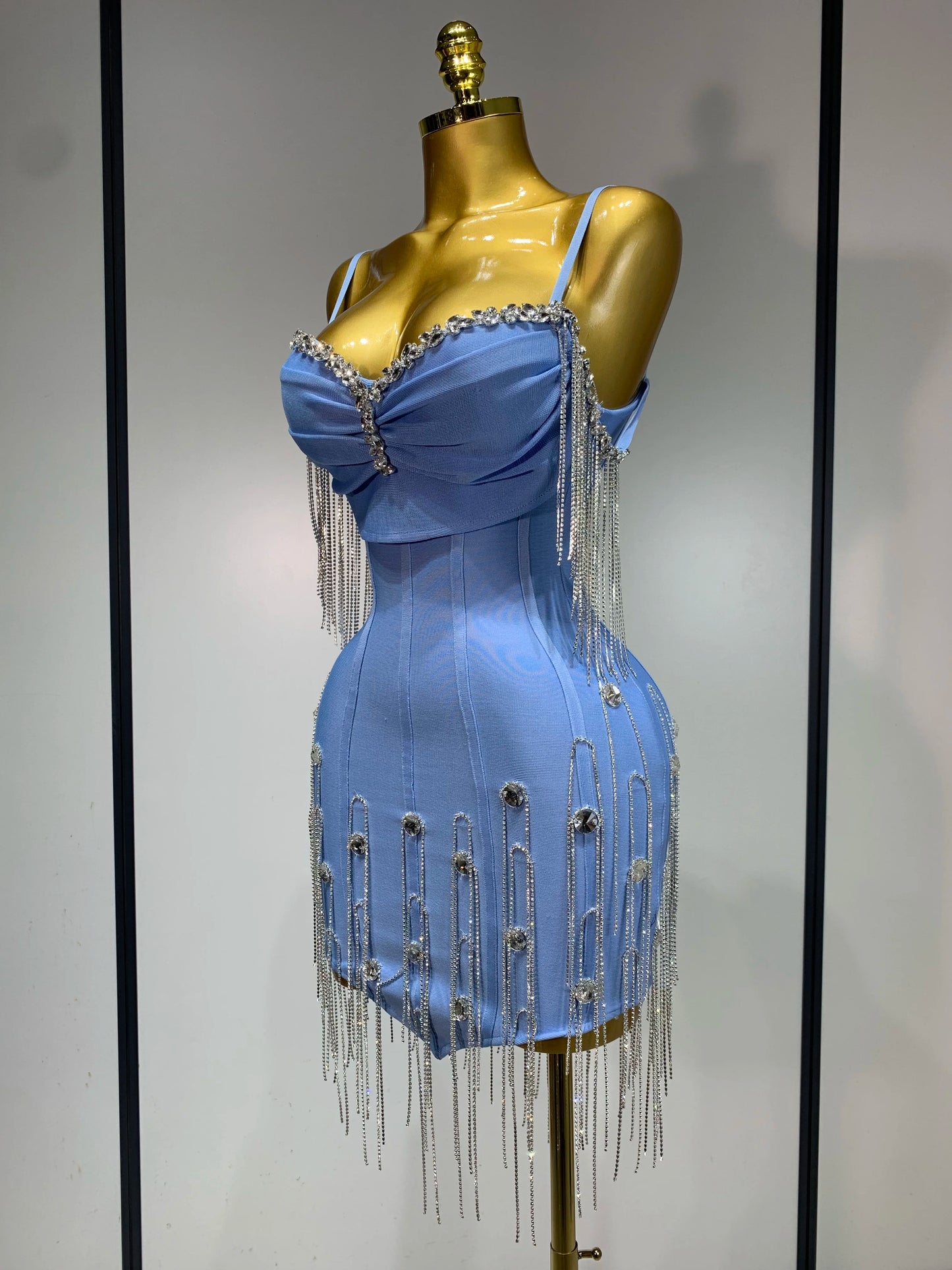 Women Sexy Backless Spaghetti Strap Bodycon Sleeveless Bandage Dress 2025 Elegant Prom Gown Club Evening Party Birthday Dresses