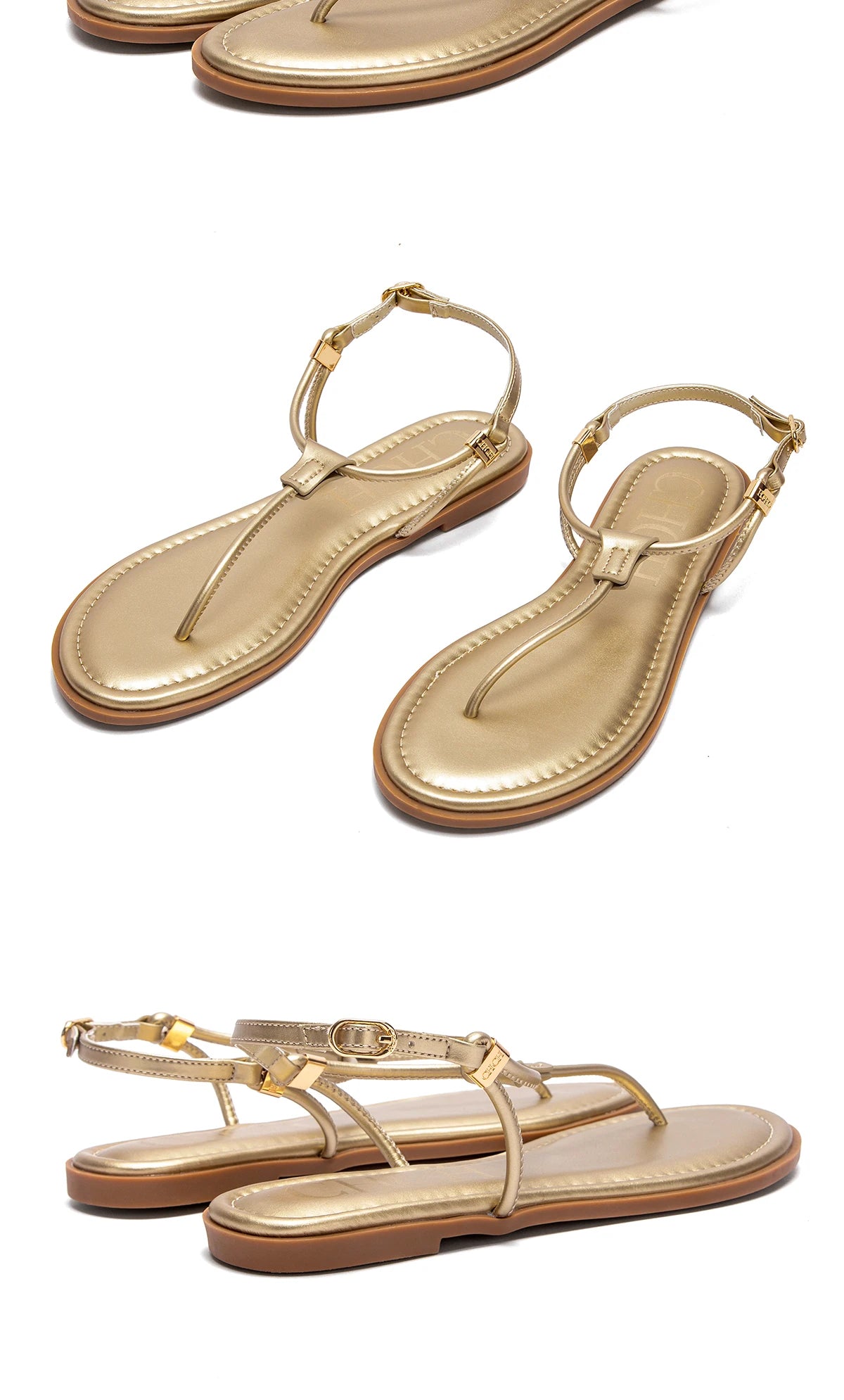 2025 Sandals Summer Women's Shoes Thin Bottom Flat Spaghetti Straps Casual Sandals Luxury Brand New