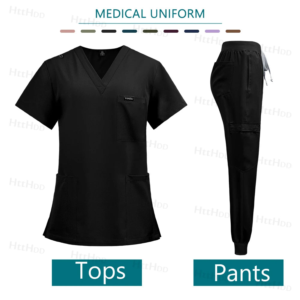Nurse Accessories New Fashion Surgical Uniforms Woman Clinical Nursing Pediatrics Working Clothes Mens Scrub Hospital Scrub Sets