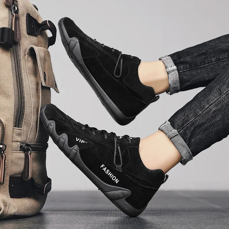 Ankle Boots For Men 2026 Spring Man Casual Sneakers Non Slip Khaki Work Mens Shoe Short Boots Loafers Lace Up Zapatillas Hombre