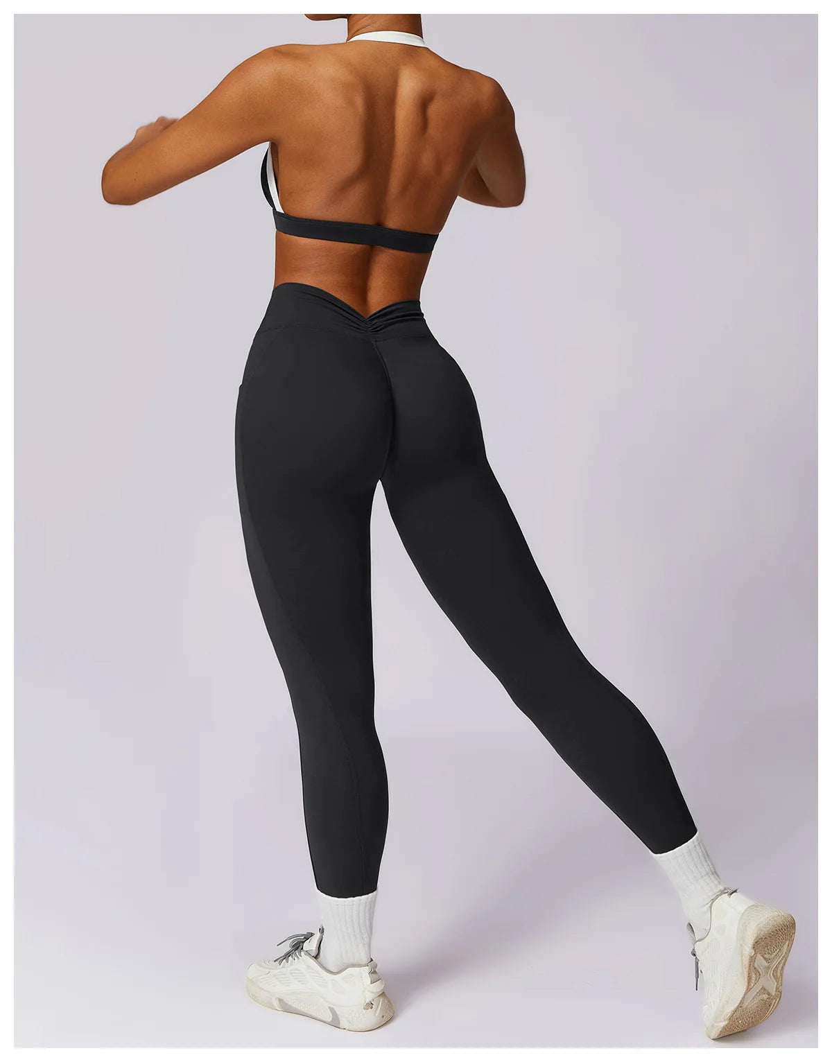 Sexy Yoga Women's 2 Pieces Gym Sports Suit Workout Clothing Long Sleeve Gym Crop Top High Waist Leggings Fitness Bra Sportswear