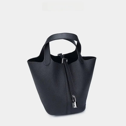 Autumn/winter Nichedesign Women's Bucket Bag Genuine Leather Handbag Mother-child Bag Tote For Ladies
