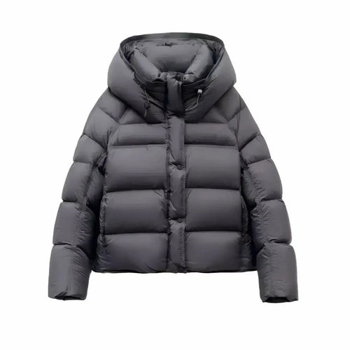 2025 New Women Cotton Padded Jacket Winter Short Hooded Loose Cotton Coat Korean Women Parkas Coat Solid Outwear Women Puffer