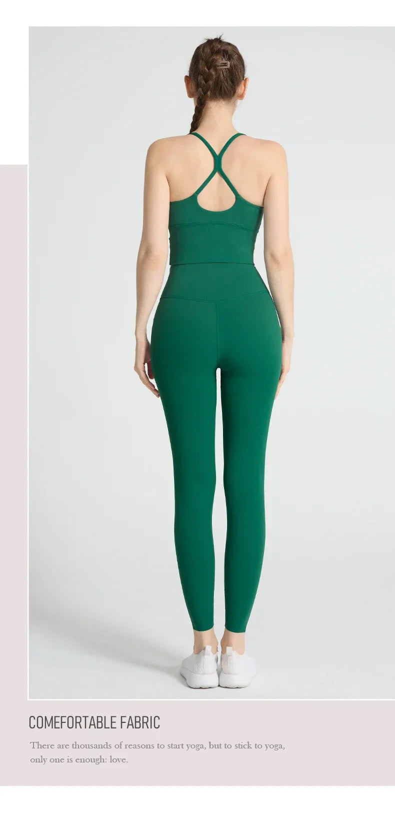 2-piece Yoga Suit Women Sportswear Fitness Set Cross back Yoga Tops A High Waist Leggings Pilates Fitness Sports Clothing👚👚