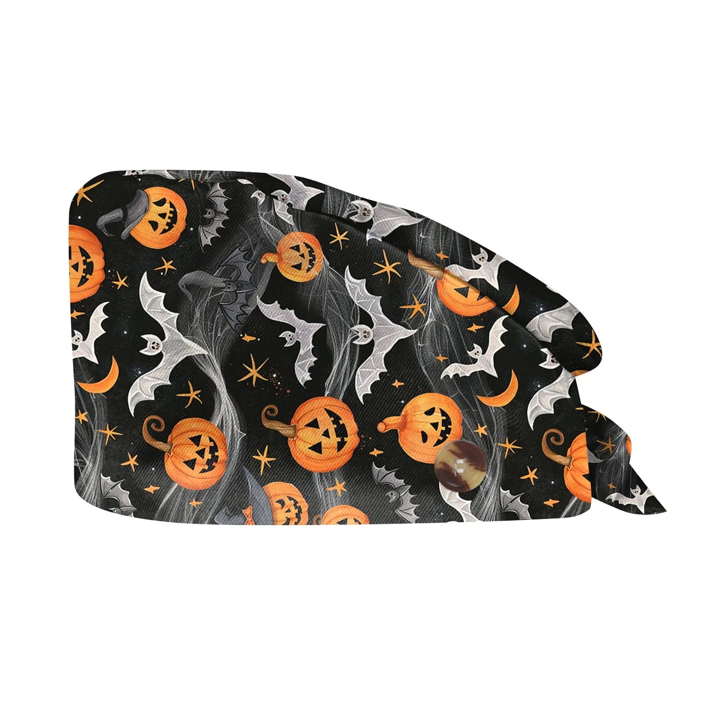 Halloween Scrub Cap Printed Adjustable Cotton Beauty Salon Surgeon Dental Clinic Nursing Hat Women Men Surgical Caps Wholesale