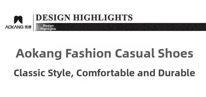 Aokang Men's nut Running oes Bla Casual Sports Sneakers Breathable Lace-Up round Toe Thi Bot for Running And Sports