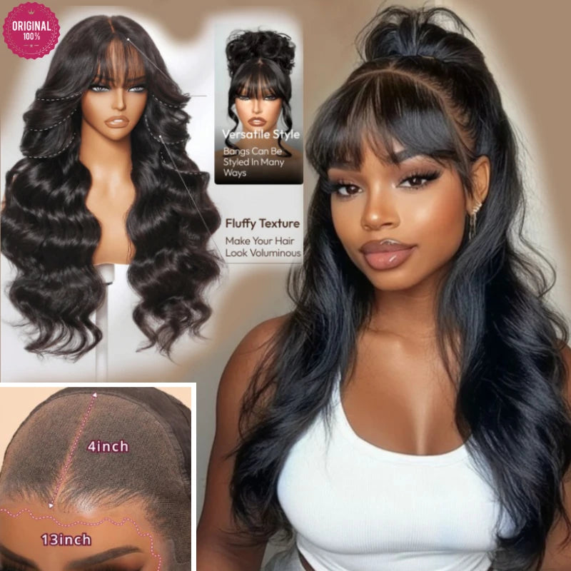 Beautyforever 3D Body Wave Bye Bye Knots Glueless Wig Human Hair Ready to Wear Lace Front Wig 100% Raw Human Hair Wig Drawstring