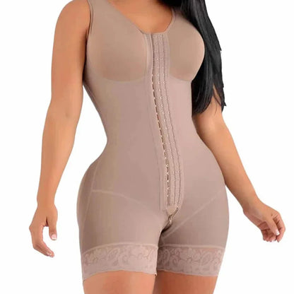Full Body Shaper High Compression Shapewear Girdle With Brooches Bust For Postpartum Slimming Sheath Belly Fajas Colombianas