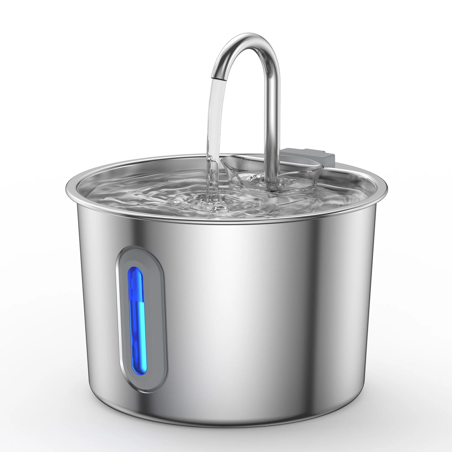 2.2L Stainless Steel Cat Water Fountain,Pet Water Dispenser With Filter,Dog Drinking Fountain For Cats,Ultra Quiet Water Pump