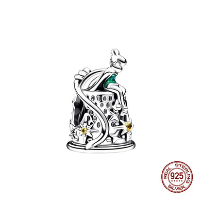 Charms 925 Silver Disney Series-Witch Charms Beads Fits 3mm Original Bracelet Necklace Womens DIY Fine Jewelry Gift Hot Sale