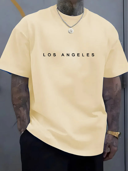 American style new summer men's letter printed comfortable and breathable round neck T-shirt outdoor casual top