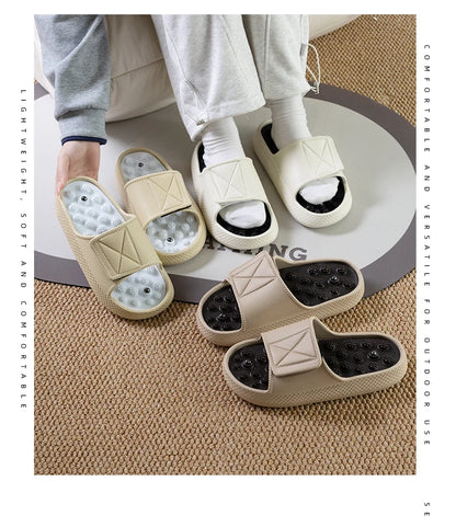 New Summer Men Massage Slippers Sides Indoor Outdoor Sandals Beach Casual Shoes Soft Sole Slides Men Flip-flops Men's Footwear