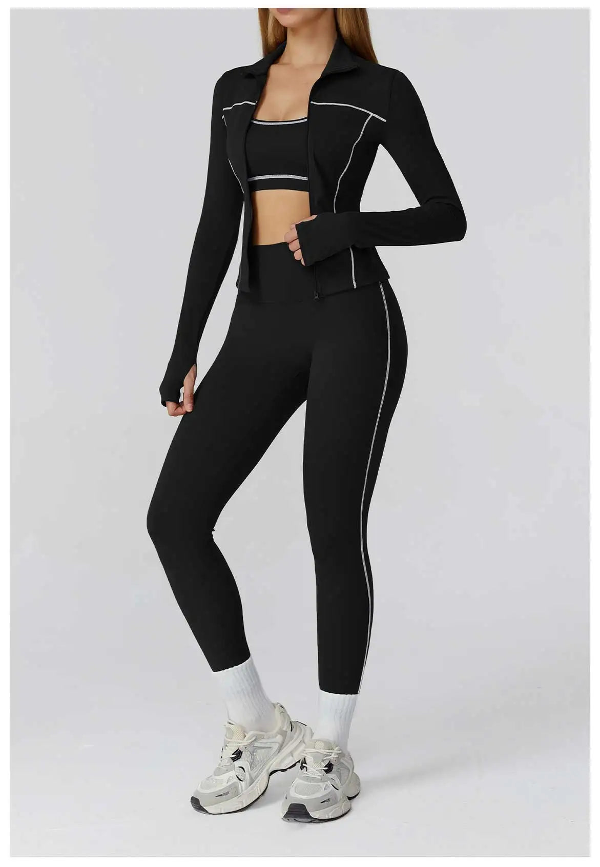Yoga Set 2/3PCS Sports Outfits Women Clothes Fitness Tracksuit Gym Legging Workout Long Sleeved Female Bra Yoga Suit Sportswear