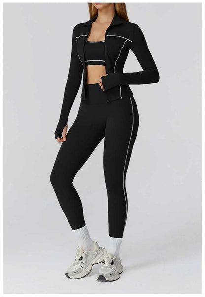 Yoga Set 2/3PCS Sports Outfits Women Clothes Fitness Tracksuit Gym Legging Workout Long Sleeved Female Bra Yoga Suit Sportswear